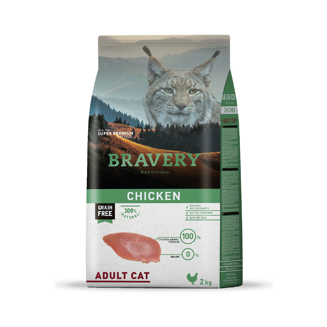 Bravery Gato Adulto Pollo 2 kg