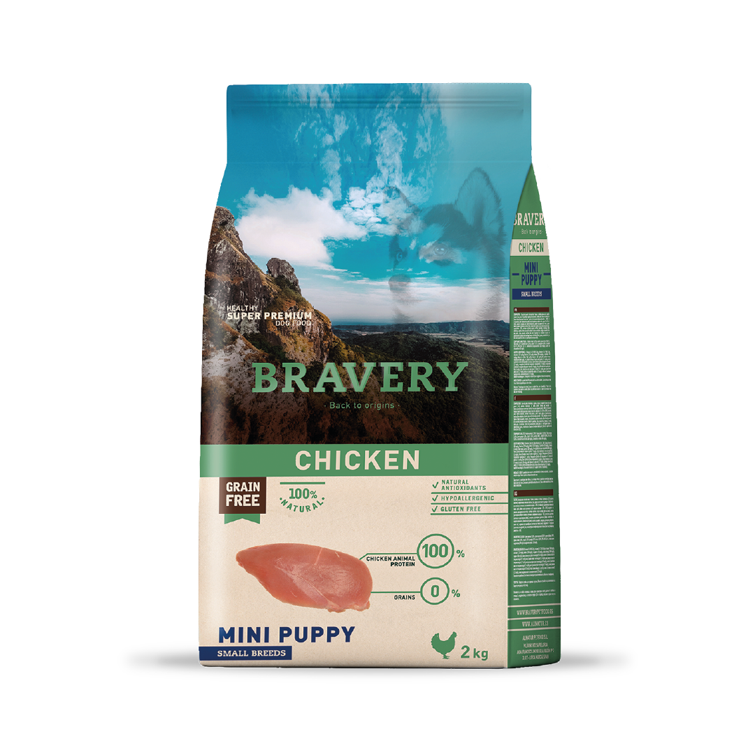 Bravery Mini Puppy Pollo 2 kg