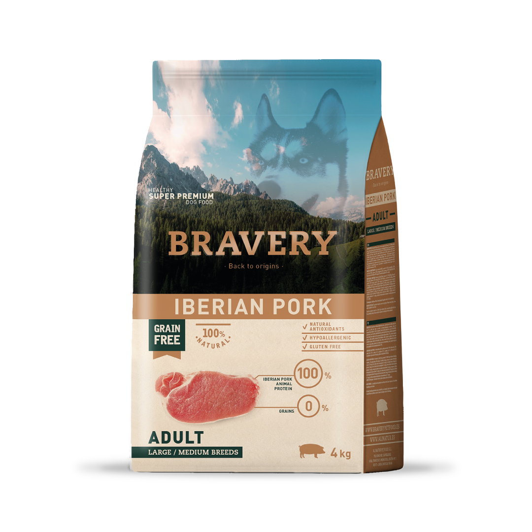 Bravery Perro Adulto Cerdo Ibérico 4 kg