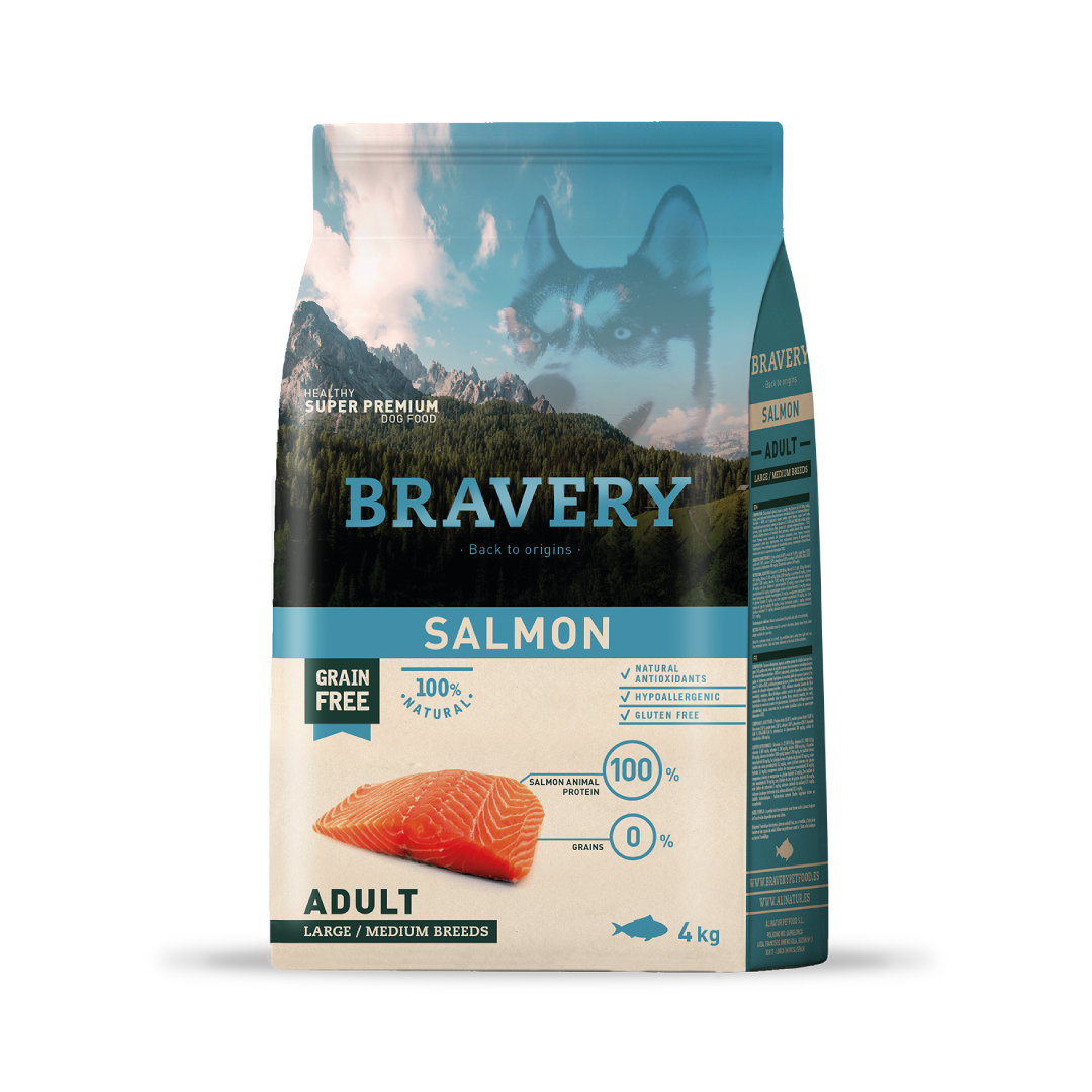 Bravery Perro Adulto Salmón 4 kg