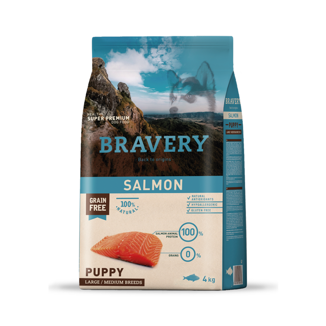Bravery Puppy Salmón 4 kg