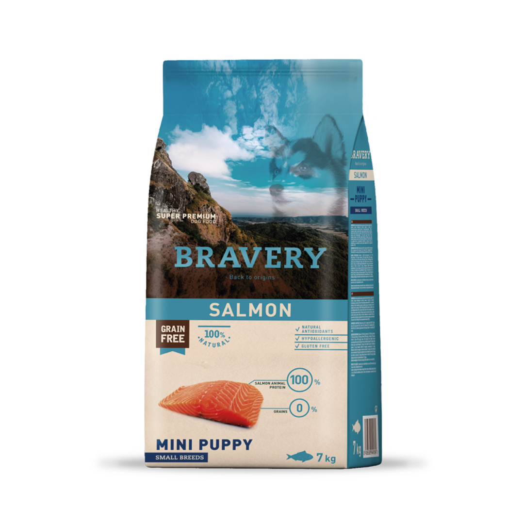 Bravery Mini Puppy Salmón 7 kg