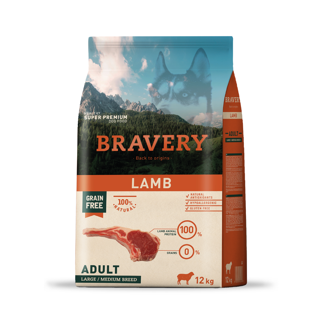 Bravery Perro Adulto Cordero 12 kg