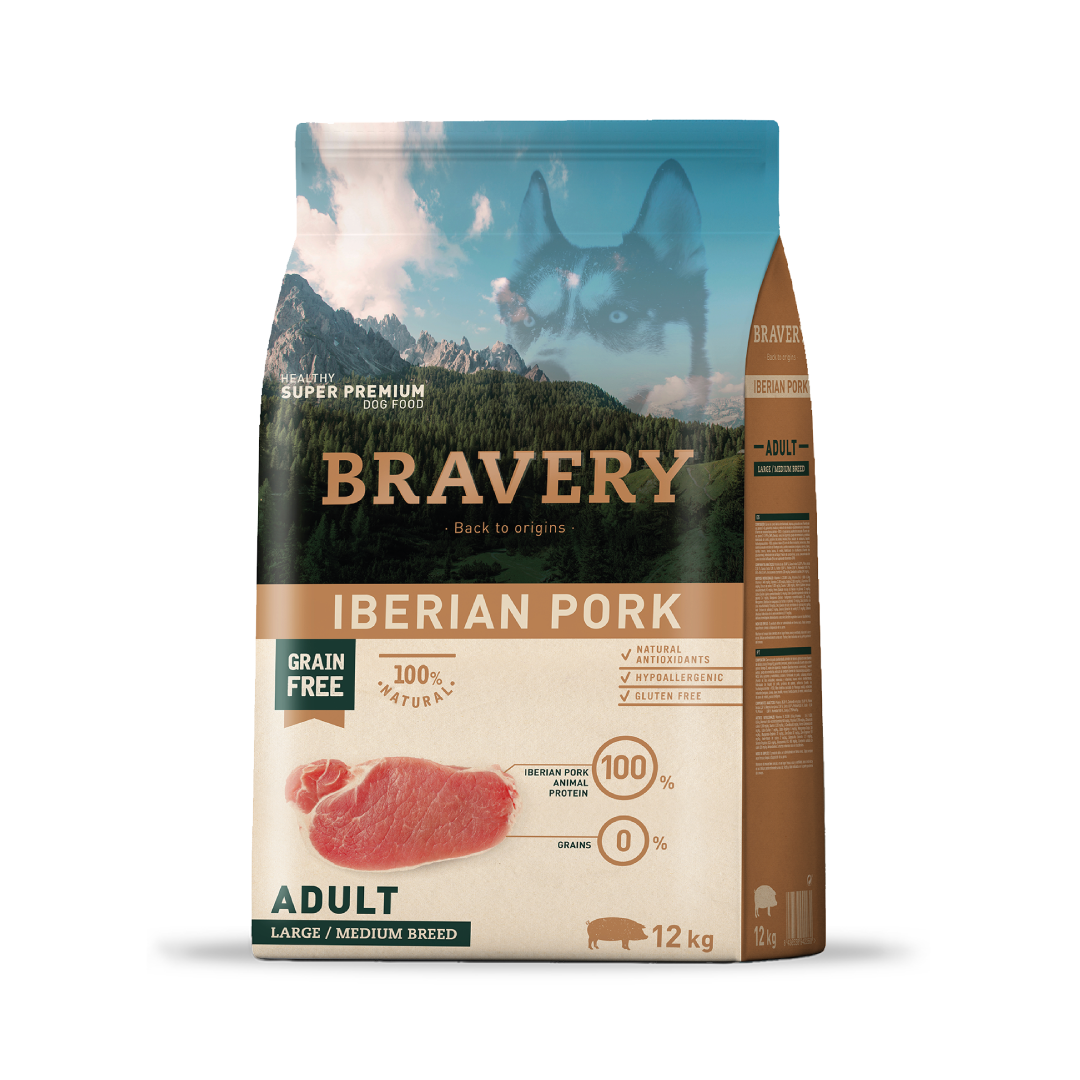 Bravery Perro Adulto Cerdo Ibérico 12 kg