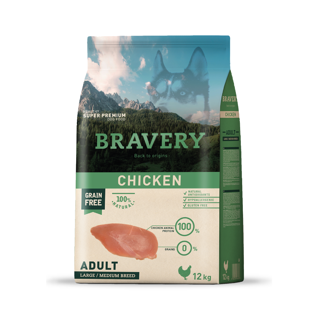 Bravery Perro Adulto Pollo 12 kg