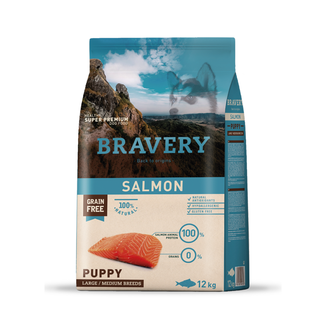 Bravery Puppy Salmón 12 kg