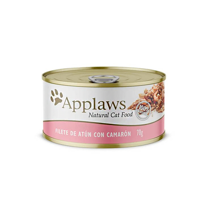 Applaws Gato Atún con Camarón en Caldo 70 g alimento húmedo complementario para gatos