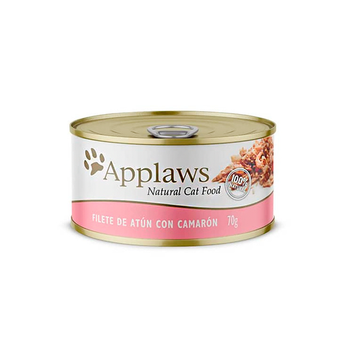 Applaws Gato Atún con Camarón en Caldo 70 g alimento húmedo complementario para gatos