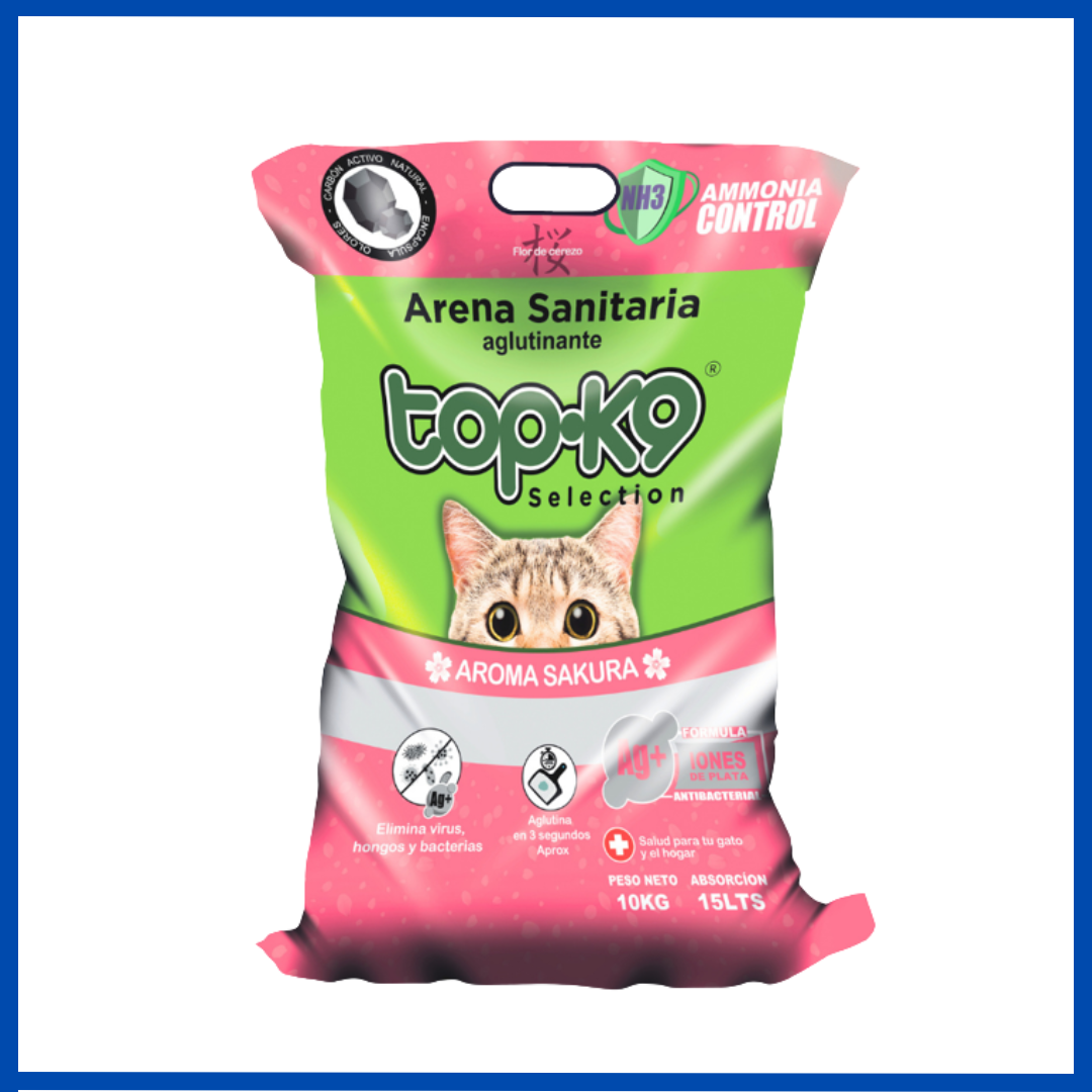 Top K9 Arena Aglutinante Sakura con Iones de Plata 10 kg