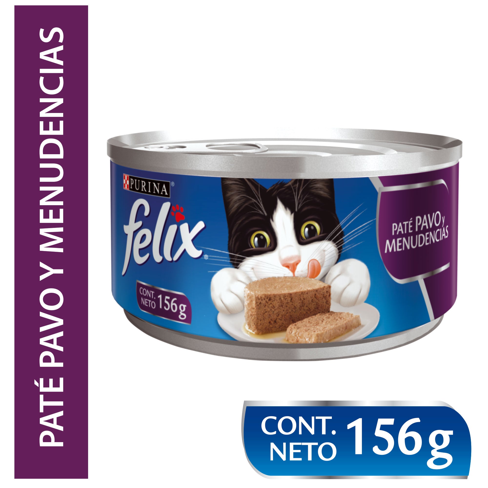 Felix Paté para Gatos Adultos Pavo y Menudencias 156 g