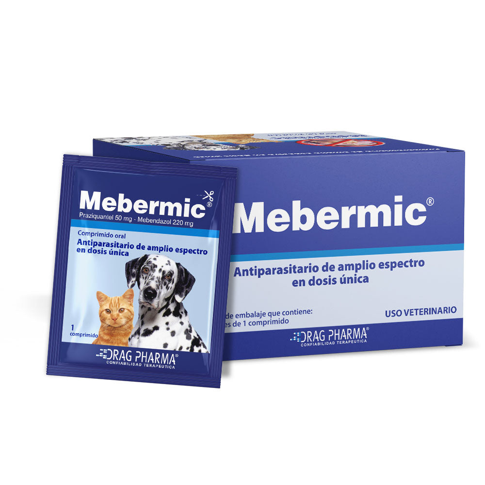 Mebermic antiparasitario interno para perros y gatos en comprimido oral