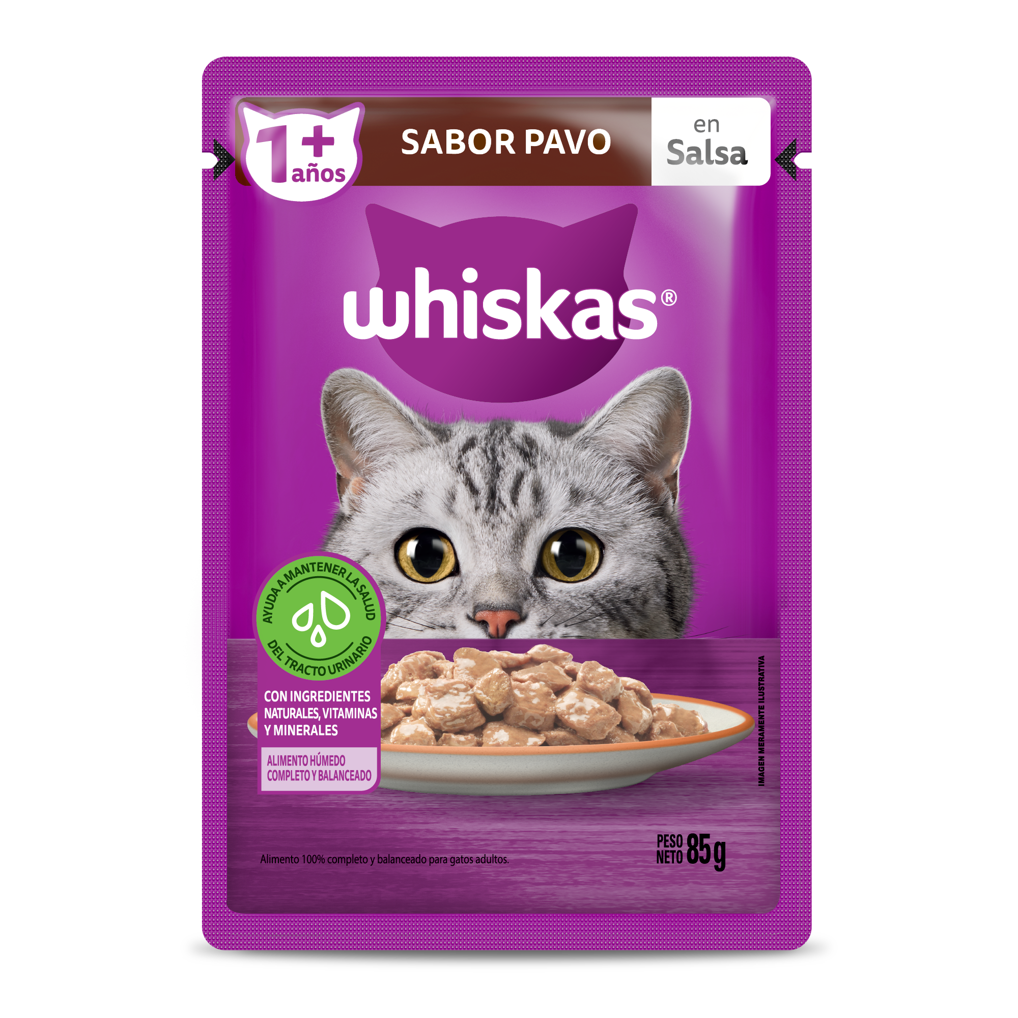 Whiskas Gato Adulto Pavo en Salsa 85 g