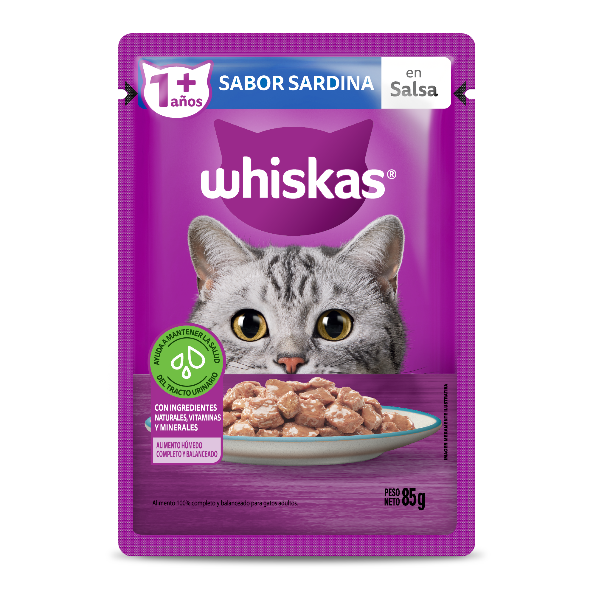Whiskas Gato Adulto Sardina en Salsa 85 g