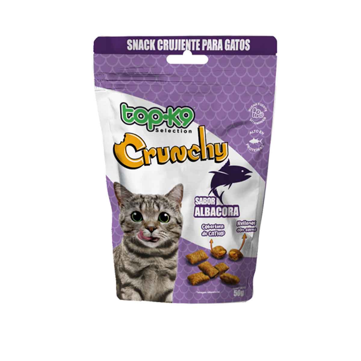 Top K9 Crunchy Snack para Gatos Sabor Albacora
