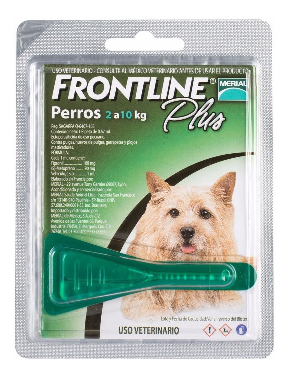 Frontline Plus para perros de hasta 10 kg en pipeta antiparasitaria
