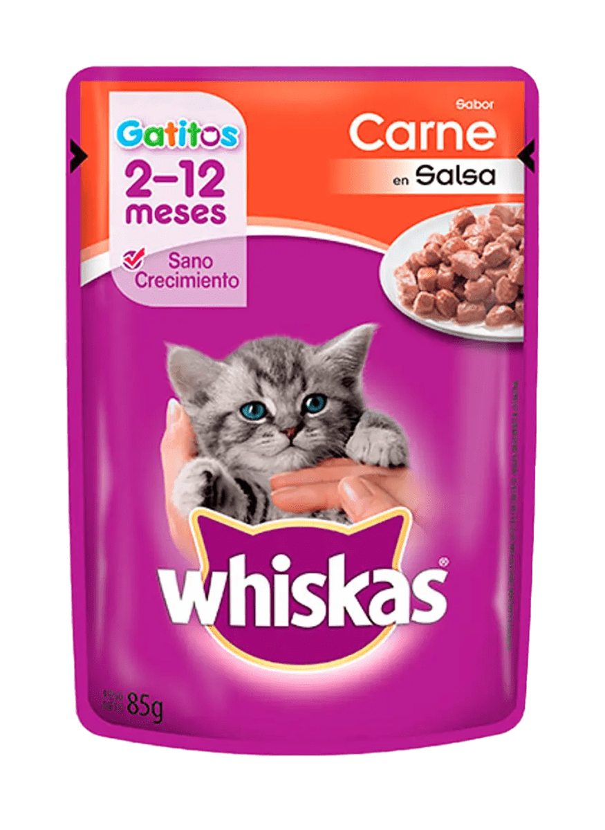Whiskas Gatitos Carne en Salsa 85 g