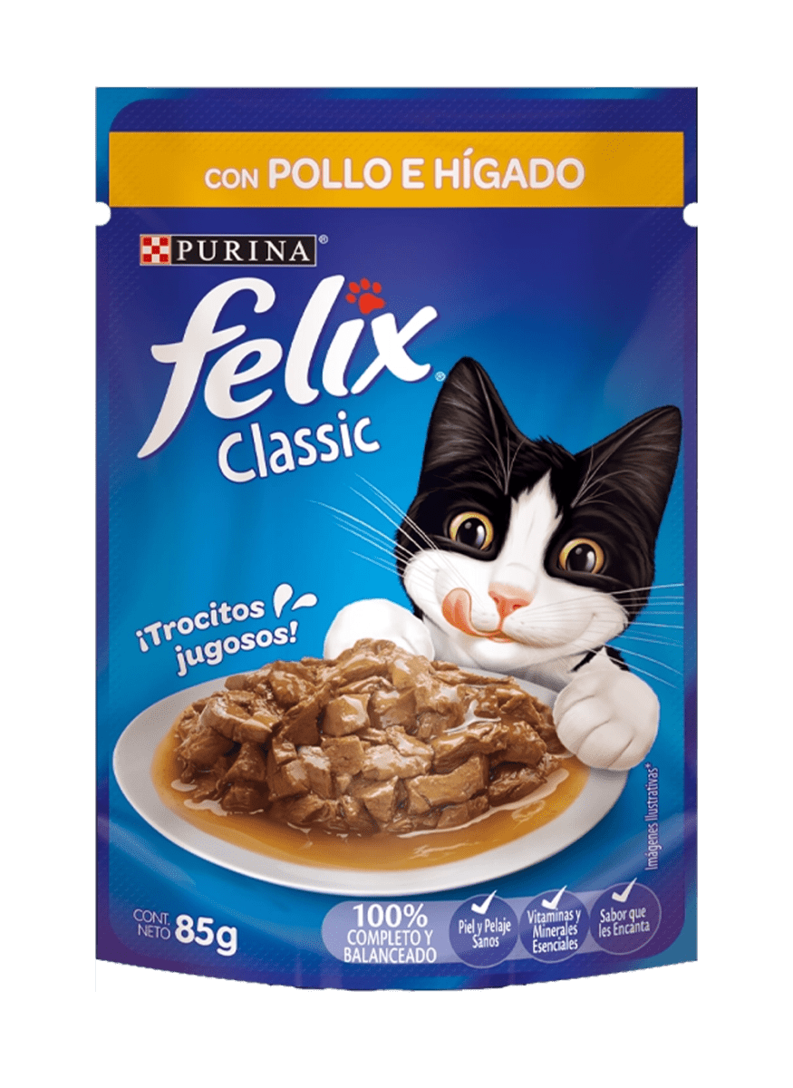 Felix Gato Adulto Pollo e Hígado en Salsa 85 g