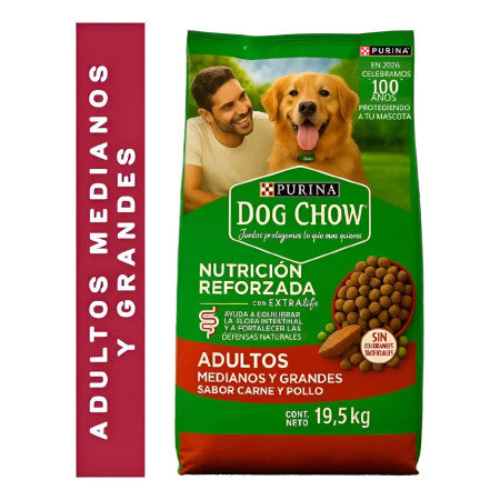 Purina Dog Chow Adultos Carne y Pollo 19,5 kg