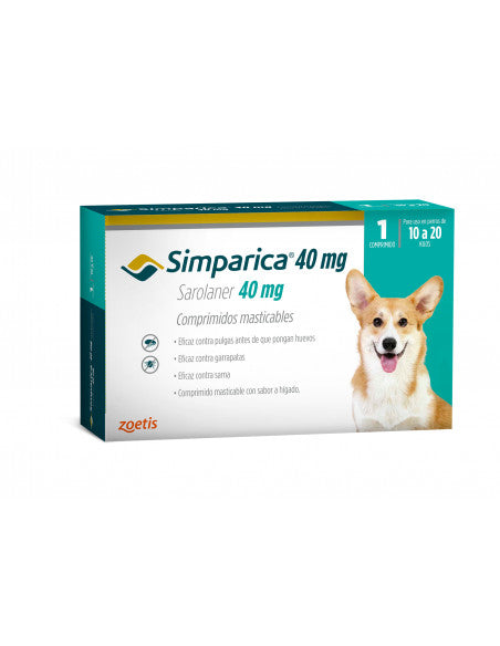 Simparica Perros 10 a 20 kg 1 Comprimido