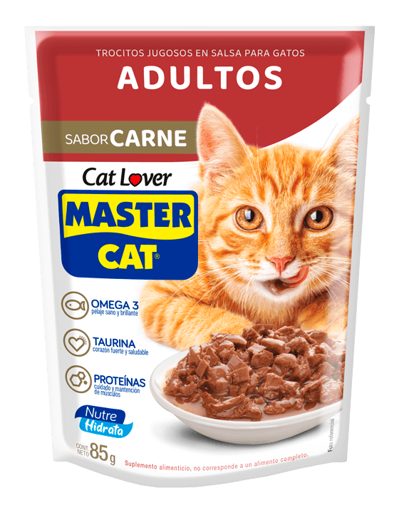 Master Cat Gato Adulto Carne Trocitos en Salsa 85 g