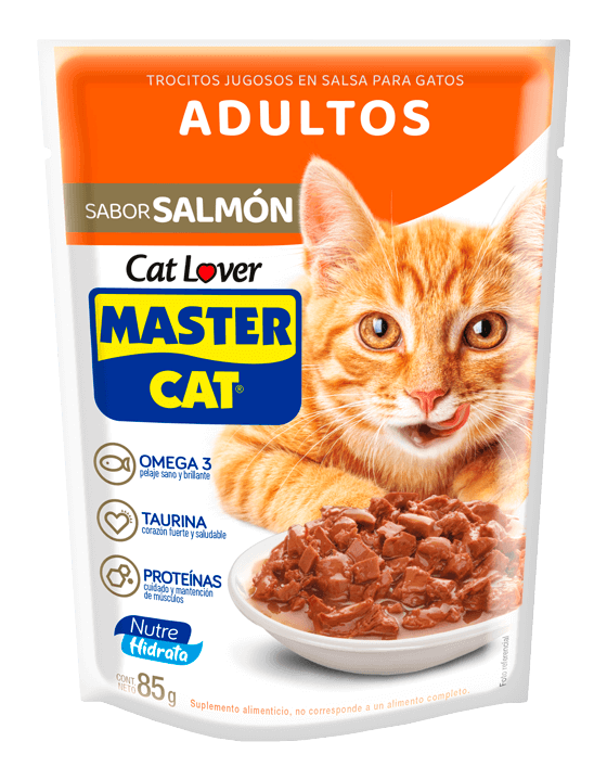 Master Cat Gato Adulto Salmón Trocitos en Salsa 85 g